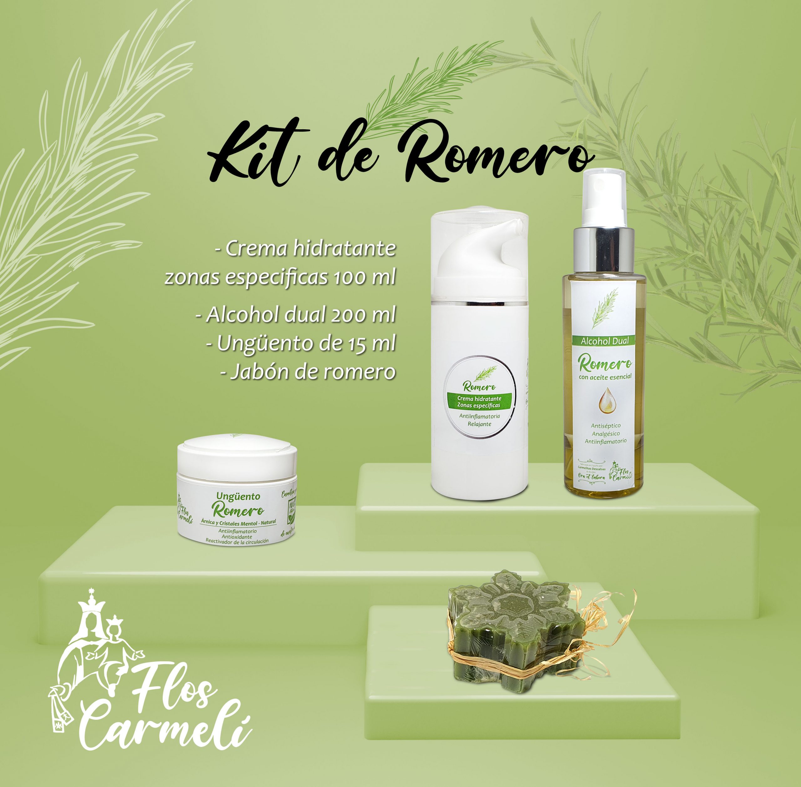 Kit de Romero de cosmética natural Carmeli
